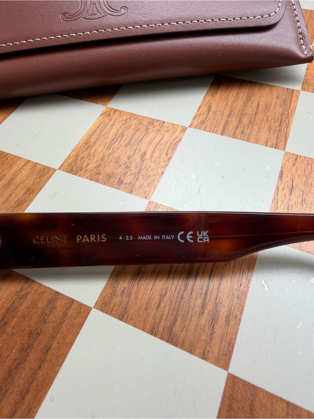 Authentic CELINE Triomphe Tortoiseshell Sunglasses – Brown Lens - Picture 6 of 9